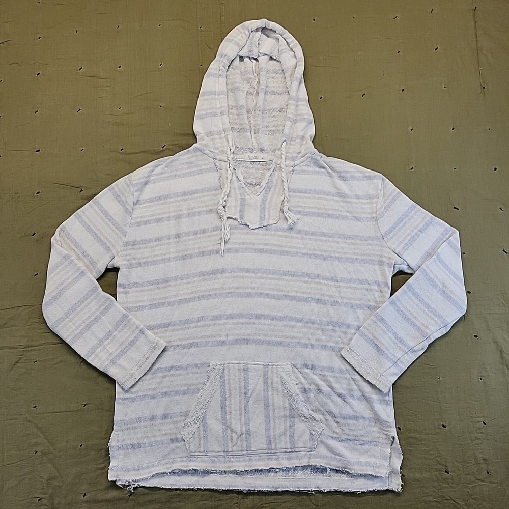 Ron Jon Surf Shop Baja Hoodie Pullover Size M Unisex Striped Beach Surf